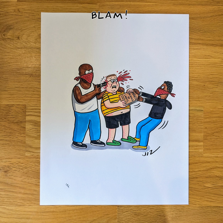 Johnny Ryan original arts : Wet Market series (Choose your favorite )