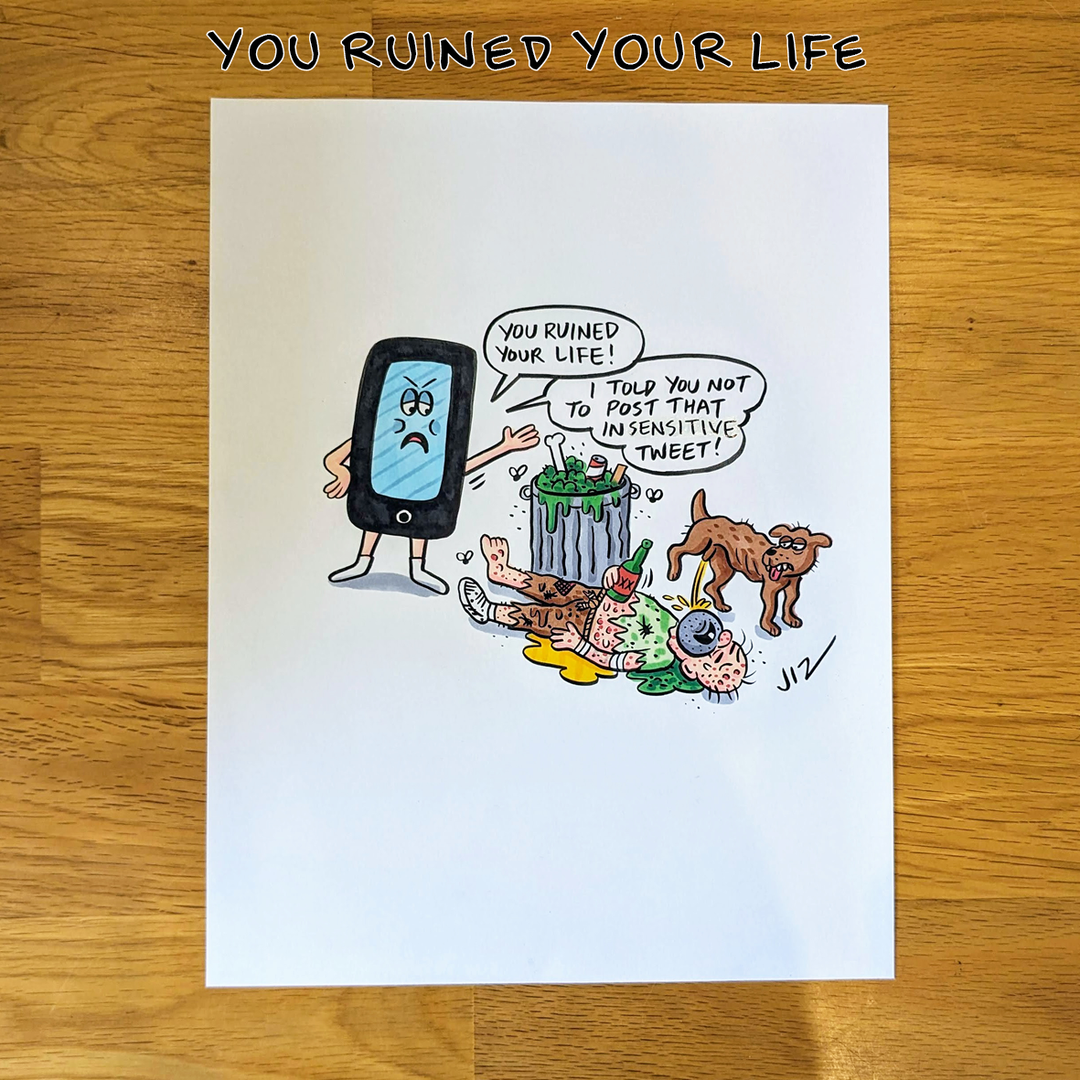 Johnny Ryan original arts : social network series (Choose your favorite )