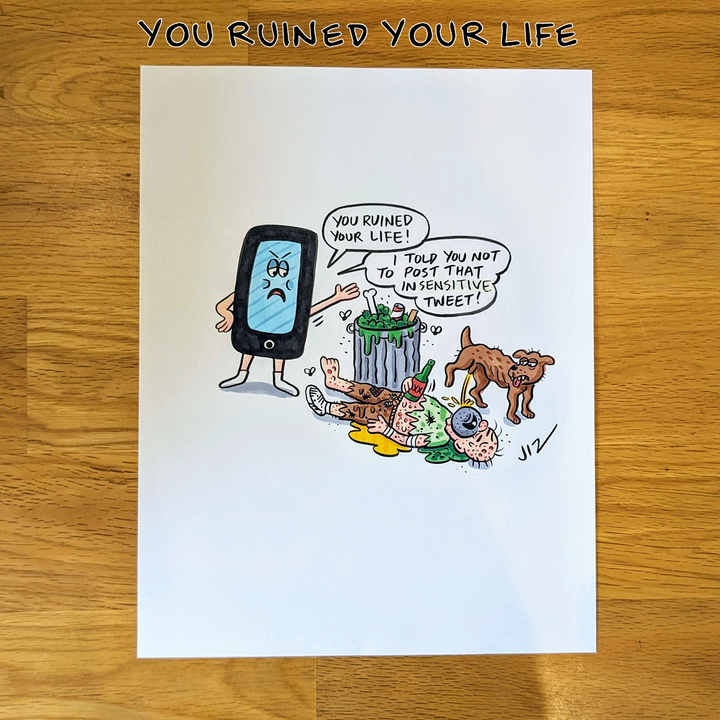 Johnny Ryan original arts : social network series (Choose your favorite )