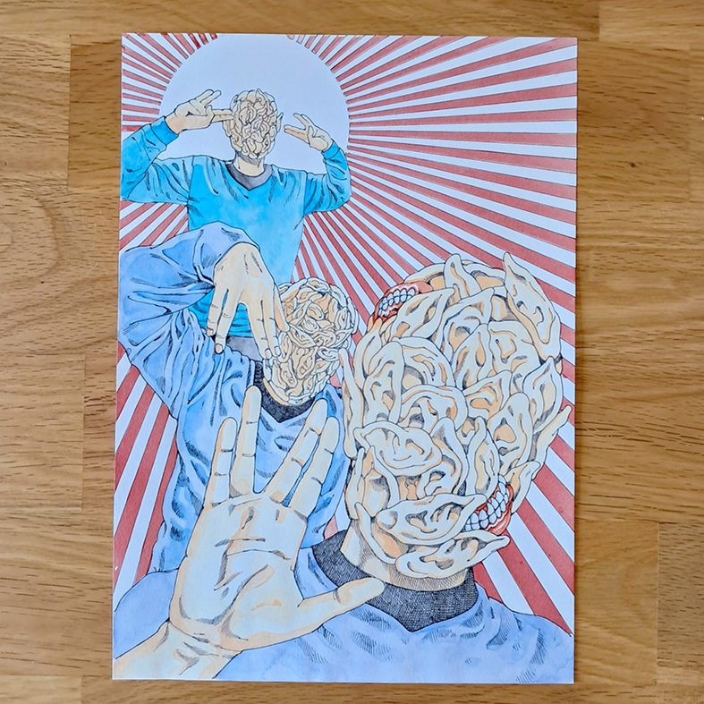 Shintaro Kago original painting : Spock ( artwork from icons vol.2 )