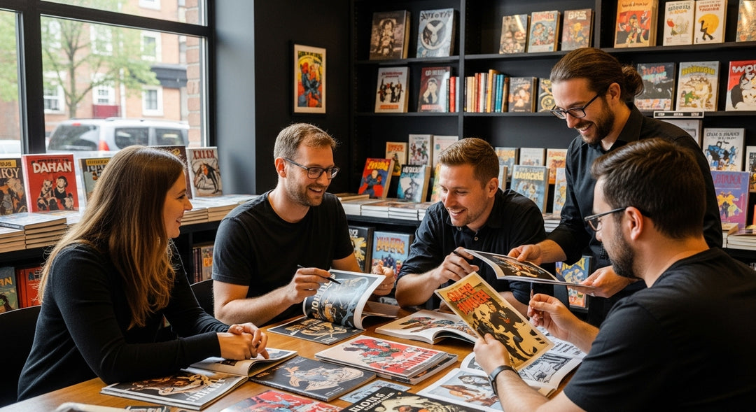 cult comic authors, comic fans, creative discussion