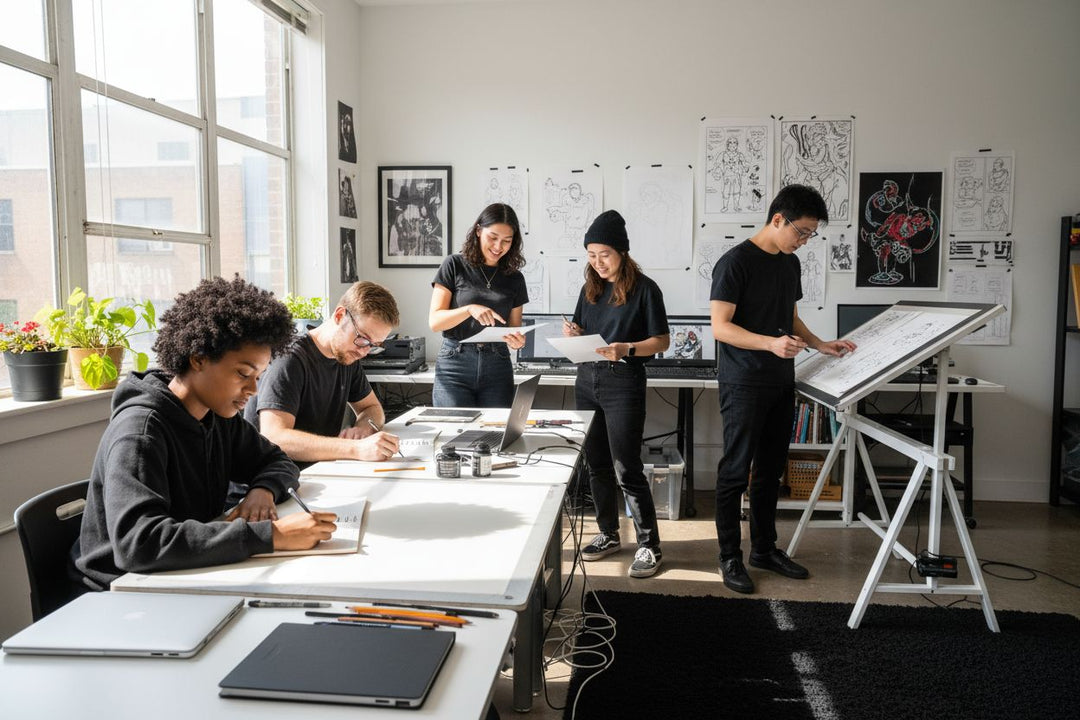 emerging comic artists studio
